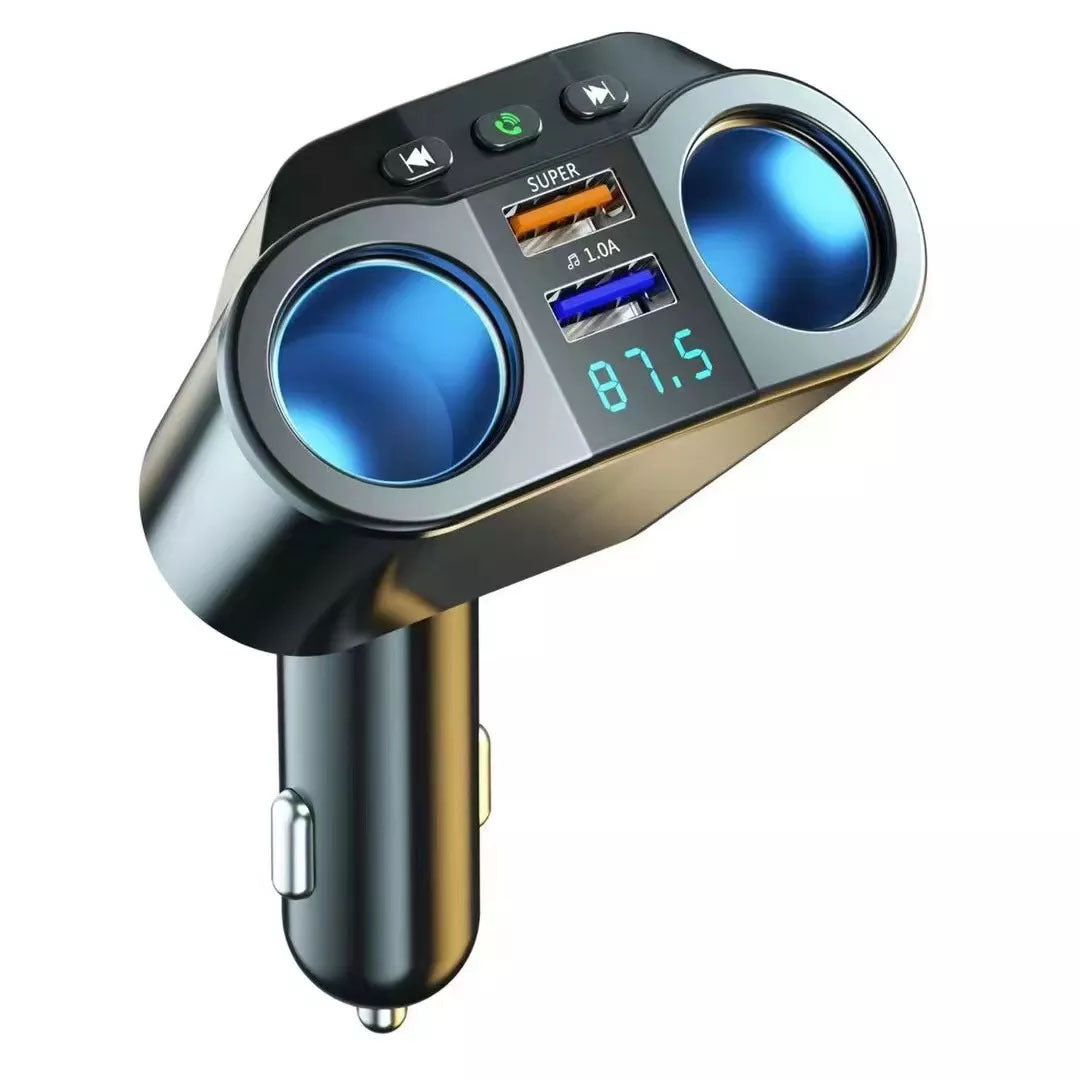 KC-01 car charger with one to two USB ports intelligent digital display QC3.0 fast charging multifunctional car cigarette lighter