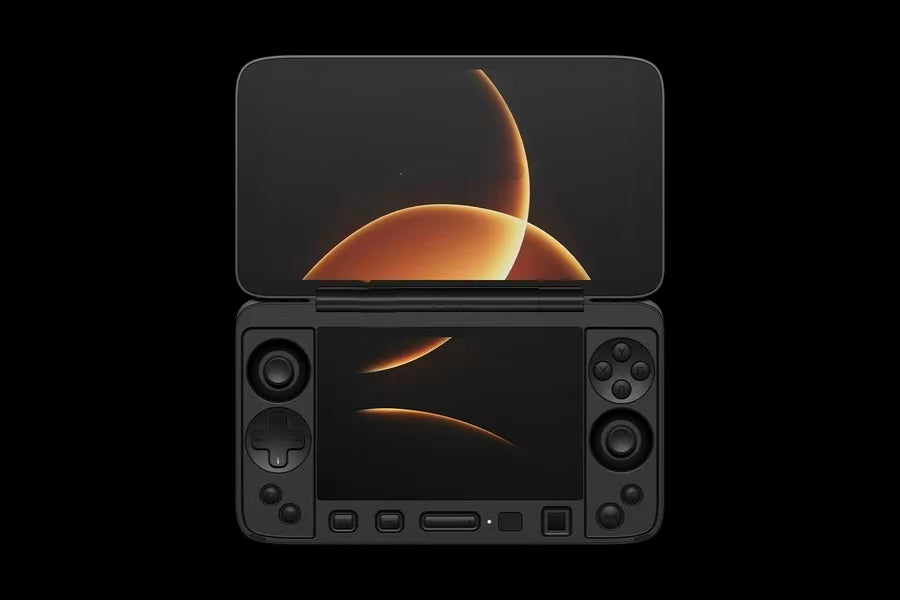 Clamshell Dual‑Screen Handheld Game Console, Large‑Screen Bluetooth Portable Gaming PC, Support Multi‑Platform Retro & AAA Games