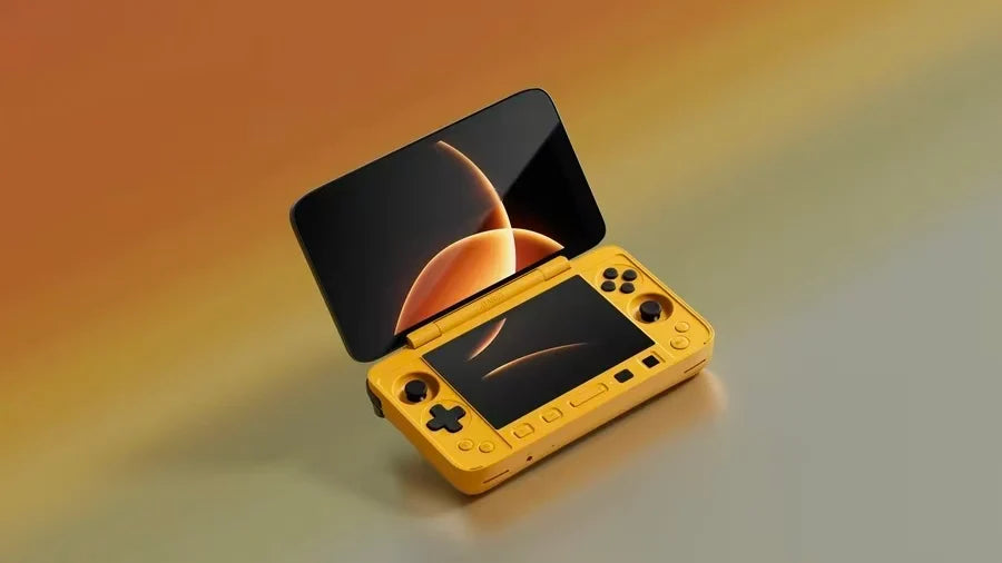 Clamshell Dual‑Screen Handheld Game Console, Large‑Screen Bluetooth Portable Gaming PC, Support Multi‑Platform Retro & AAA Games
