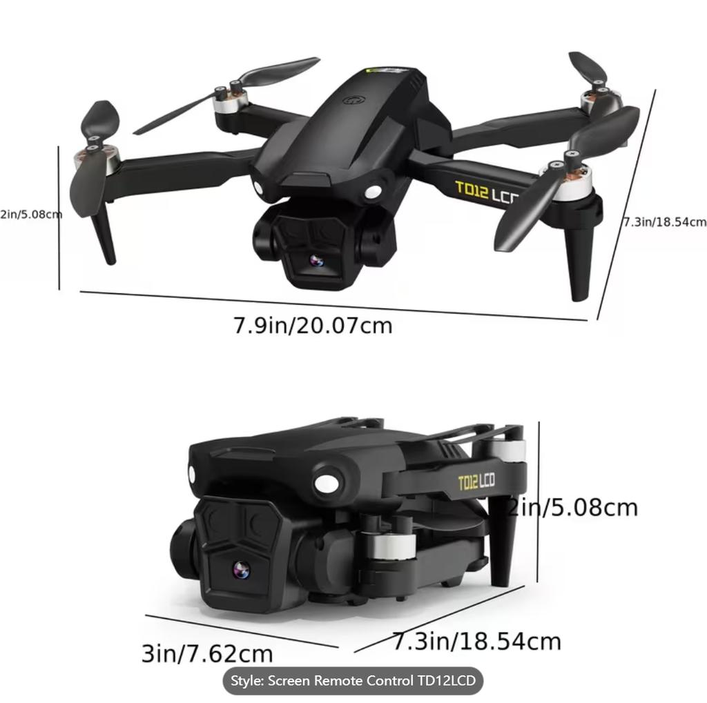 Drone With LCD Screen Remote Control Brushless Motor WiFi Real-time Transmission Drones For Adults Drone With 2 Cameras Support SD Card, 3D Flips 3 Speeds Headless Mode One Touch Takeoff/landing Foldable Quadcopter For Beginners