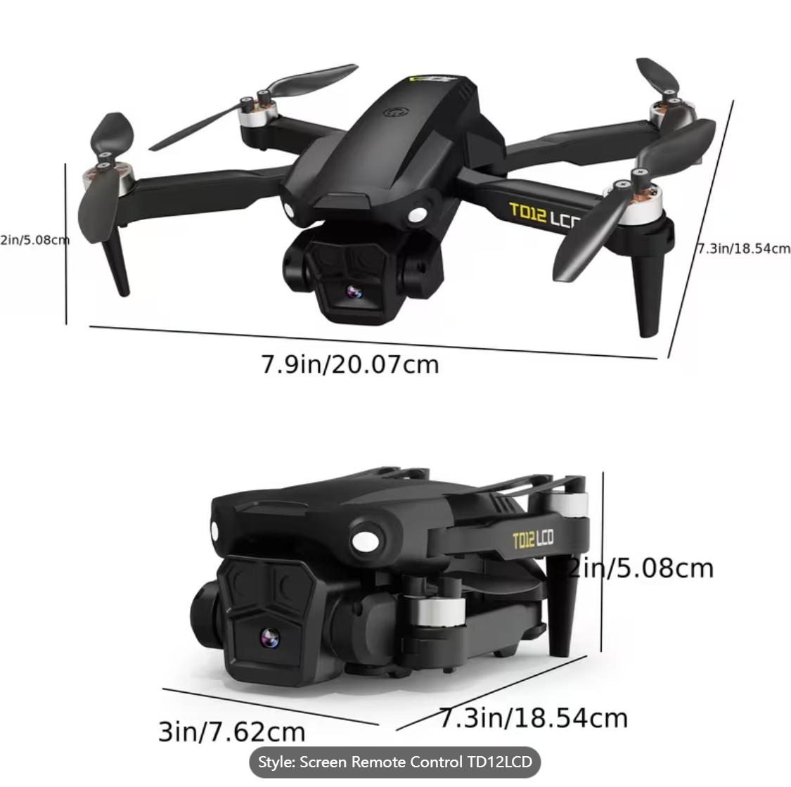 Drone With LCD Screen Remote Control Brushless Motor WiFi Real-time Transmission Drones For Adults Drone With 2 Cameras Support SD Card, 3D Flips 3 Speeds Headless Mode One Touch Takeoff/landing Foldable Quadcopter For Beginners