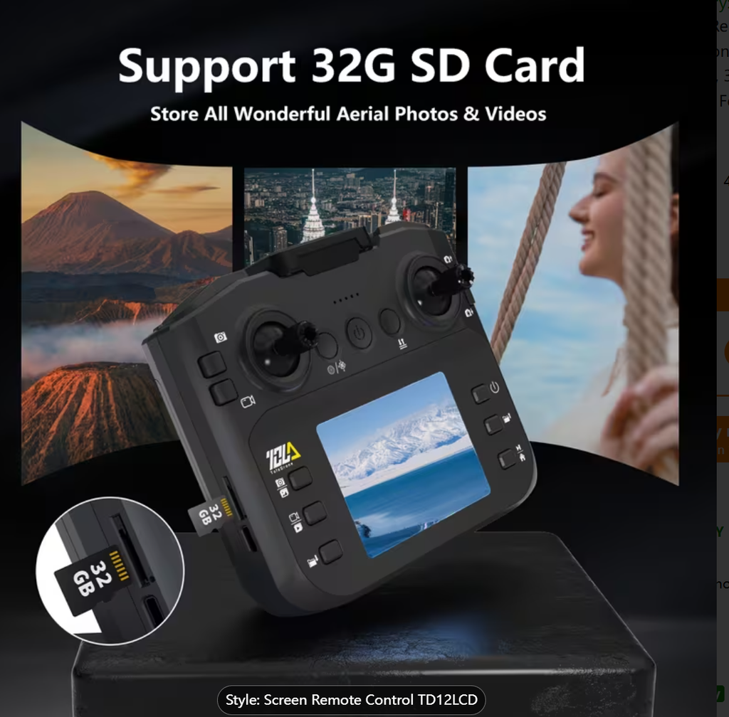 Drone With LCD Screen Remote Control Brushless Motor WiFi Real-time Transmission Drones For Adults Drone With 2 Cameras Support SD Card, 3D Flips 3 Speeds Headless Mode One Touch Takeoff/landing Foldable Quadcopter For Beginners