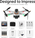 Drone with Camera for Adults 4K, RC Drones with LCD Screen Controller, LED Lights, Brushless Motors Quadcopter for Beginners, Stable Hover, Waypoint Fly, One-Key Takeoff/Landing
