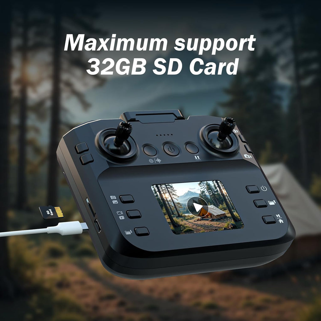 Drone with Camera 1080P for Adults Kids, Mini Drone with HD Screen | Adult Drone, Dual 90° Lens, LED Lights, Optical Flow, Modular Battery, Beginner Drone, One Key Start, Headless, 3D Flip, Case