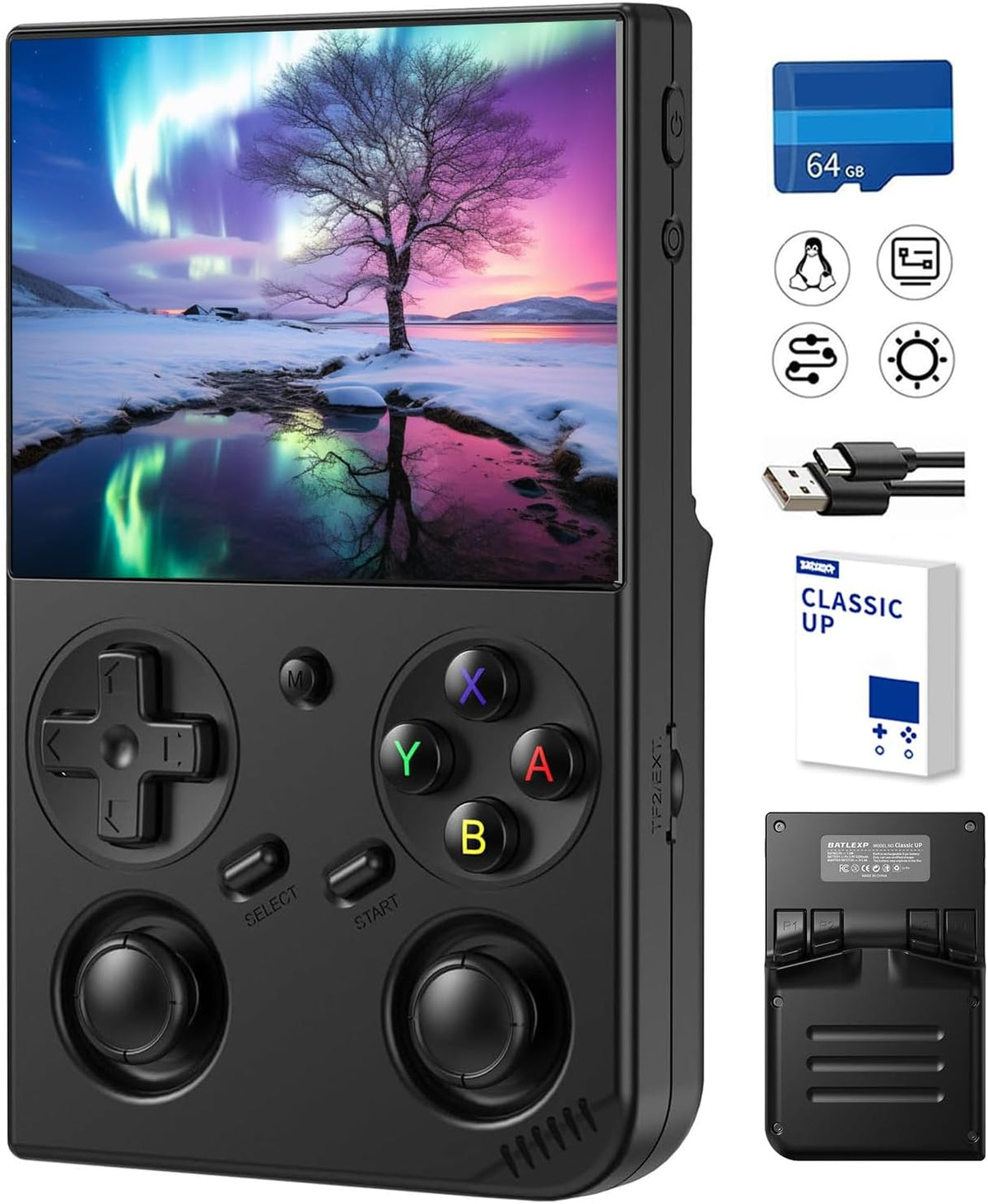 RG35XXPRO Retro Handheld Game Console | 3.5 Inch IPS Screen Portable Game Device, 64G TF Card with 4353 Pre‑Loaded Classic Games, 5G WiFi Bluetooth Support, HDMI TV Output, Green New RG35XXPRO