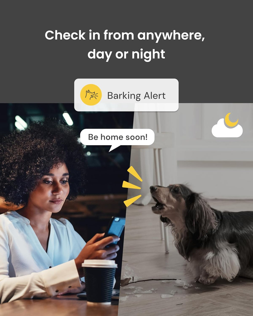 360° Smart Pet Camera for Cats | No Monthly Fee, Automatic Rotating Live View, Treat Dispenser, 2-Way Audio, Night Vision, Meow Sound Alerts, Indoor Kitten Monitoring Camera