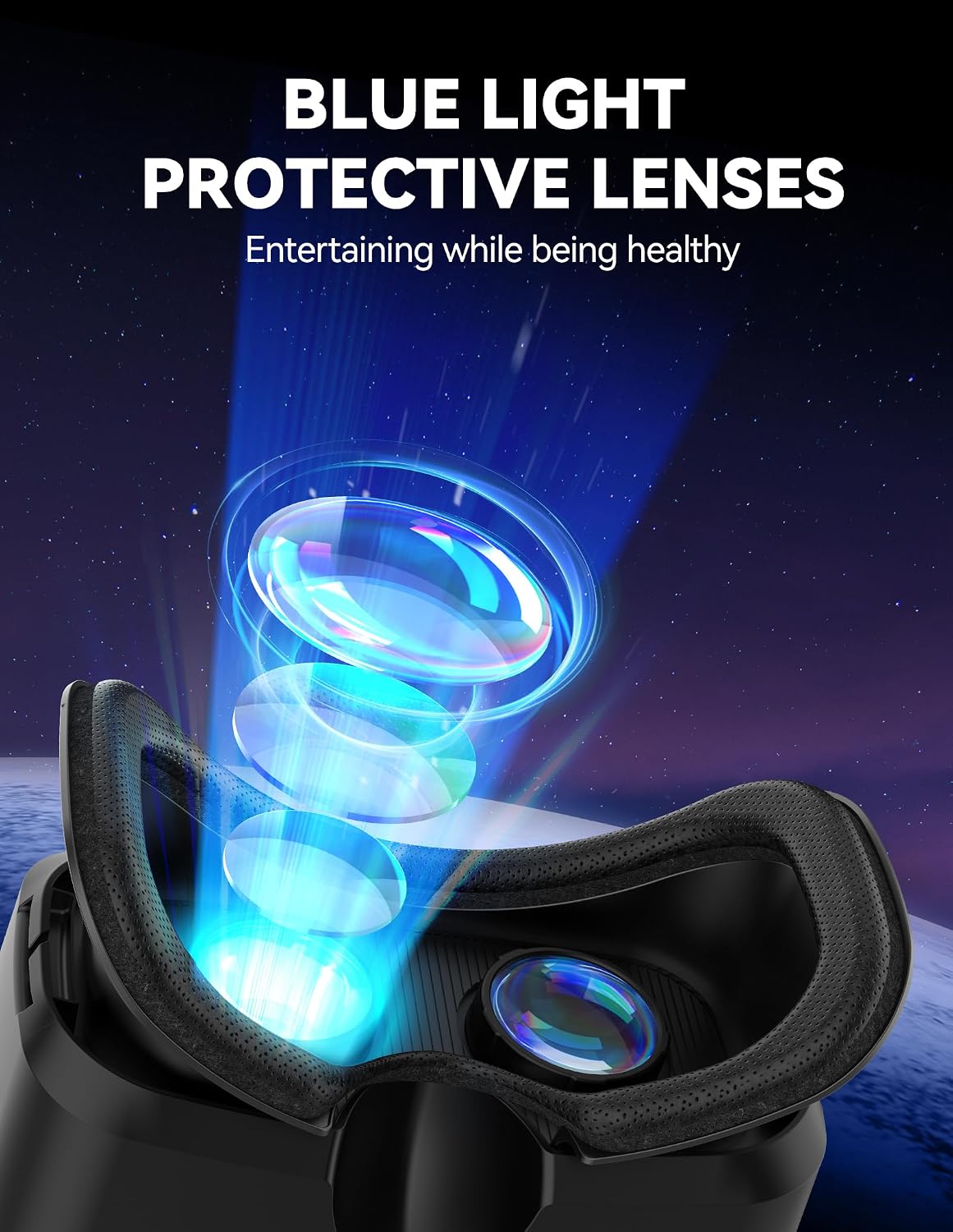 VR Headset for Phone with Controller, Virtual Reality Headsets with HD 110°FOV Anti-Blue Light Lenses & Adjustable Gears, 3D VR Headset for Kids Compatible iPhone Samsung Android 4.7-7.2"