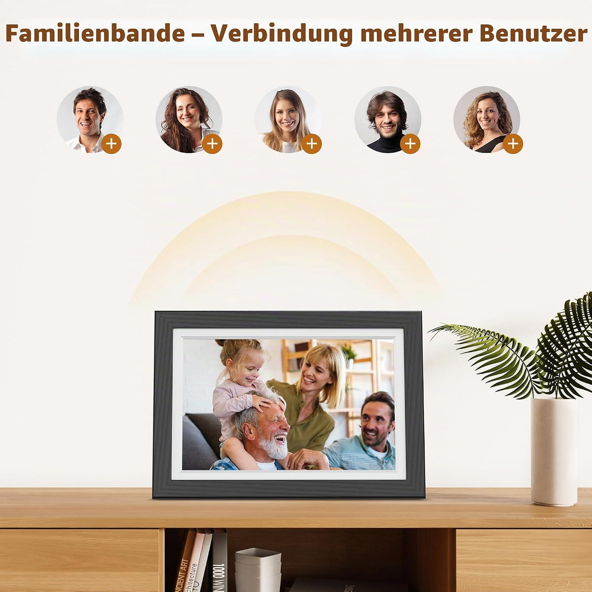 igital Picture Frame - 10.1 Inch WiFi Electronic Picture Frame with 32 GB Memory HD IPS Touch Screen, Auto Rotate, Instant Sharing of Photos/Videos, Family and Friends, Black