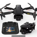 Drone With LCD Screen Remote Control Brushless Motor WiFi Real-time Transmission Drones For Adults Drone With 2 Cameras Support SD Card, 3D Flips 3 Speeds Headless Mode One Touch Takeoff/landing Foldable Quadcopter For Beginners