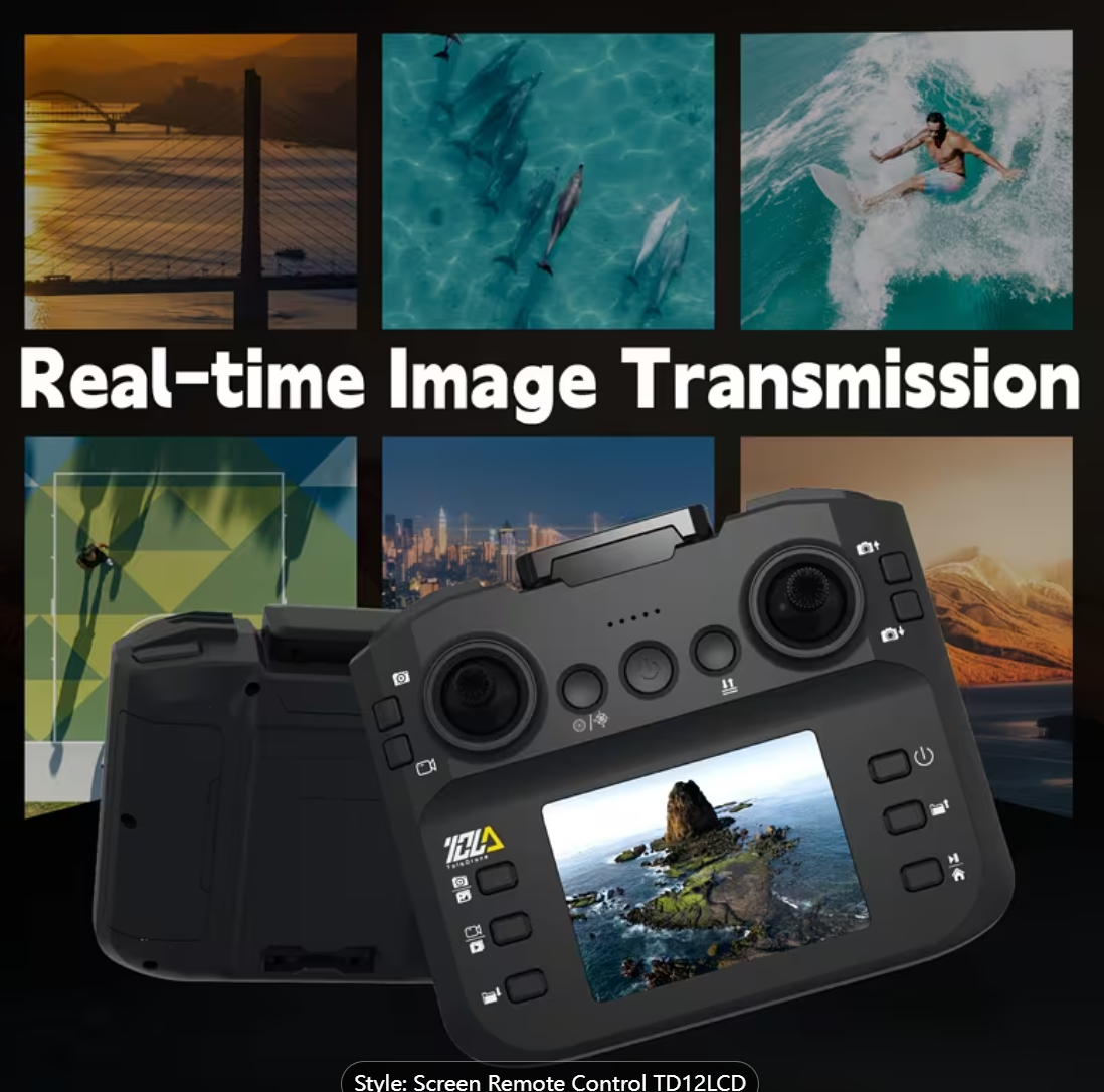 Drone With LCD Screen Remote Control Brushless Motor WiFi Real-time Transmission Drones For Adults Drone With 2 Cameras Support SD Card, 3D Flips 3 Speeds Headless Mode One Touch Takeoff/landing Foldable Quadcopter For Beginners